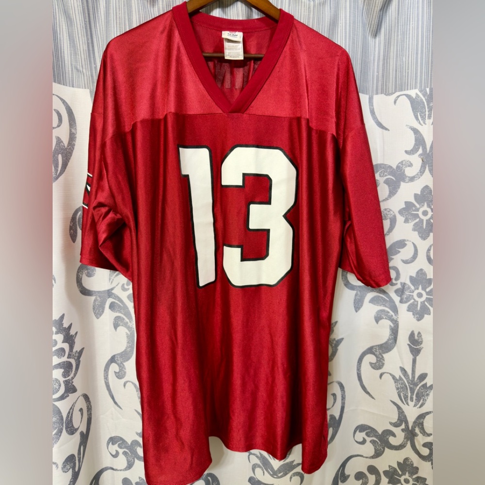 Official NFL Arizona Cardinals #13 Kurt Warner Red Men's Jersey Size 2XL EUC